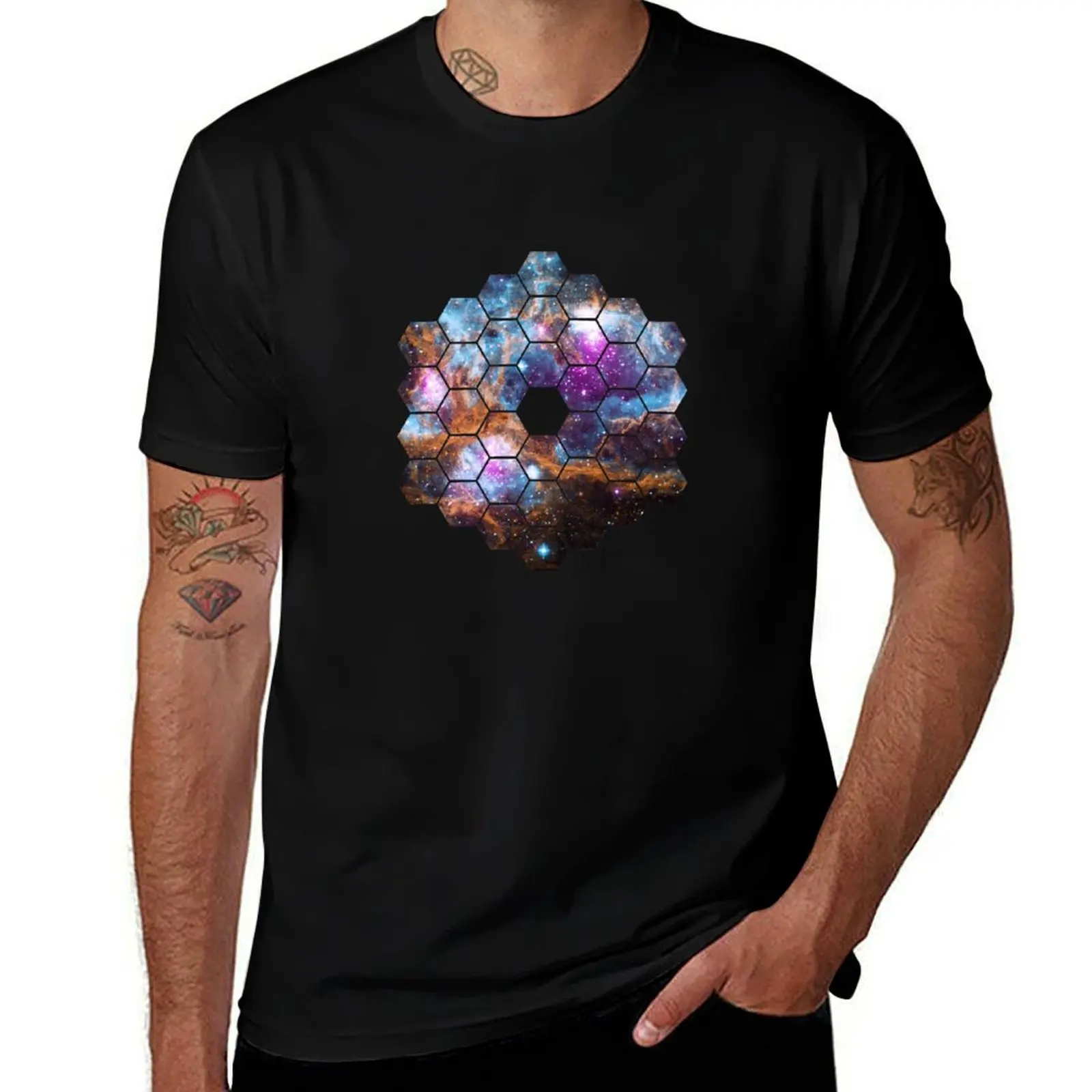 

James Webb Space Telescope Mirrors JWST Galaxy Stars Planets Moons T-Shirt T-shirts man t shirts for men