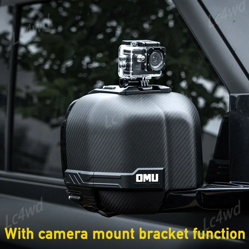 LC4WD 4x4 Accessories OMU Rearview Mirror Guard Cover Side Mirror Rain Shied Frame For New Land Rover Defender 90/110/130 2020+ view 2
