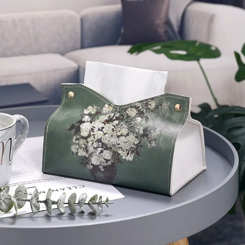 PU-Leder-Taschentuchbox, dekorativer Serviettenhalter mit Knöpfen, geeignet für Wohnzimmer, Schlafzimmer und Badezimmer. – Detail 8