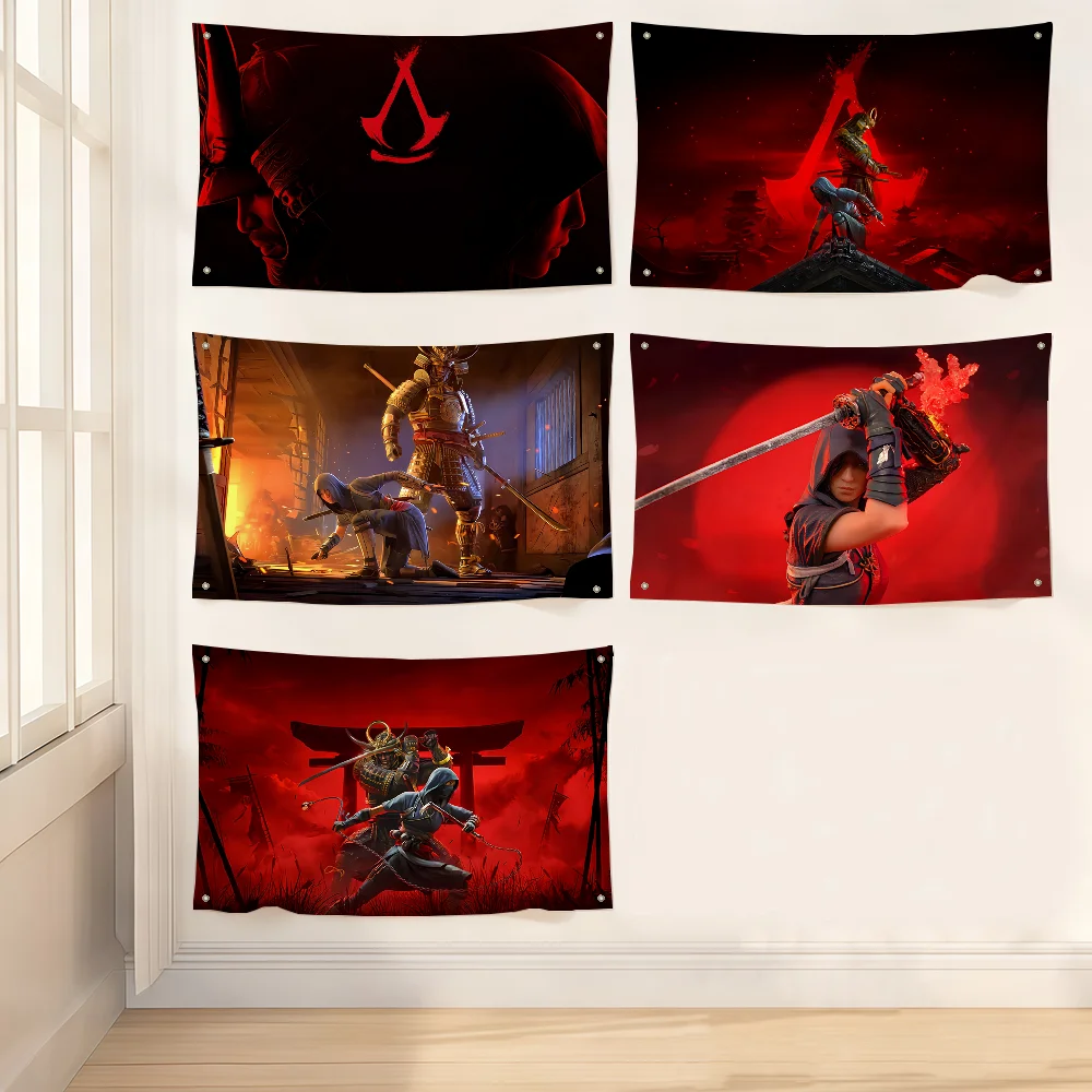 Game Assasin C-Creed S-ShadowsE-ES flag Art Sci Fi Room Home Decor Wall Mount Home Decor Banner