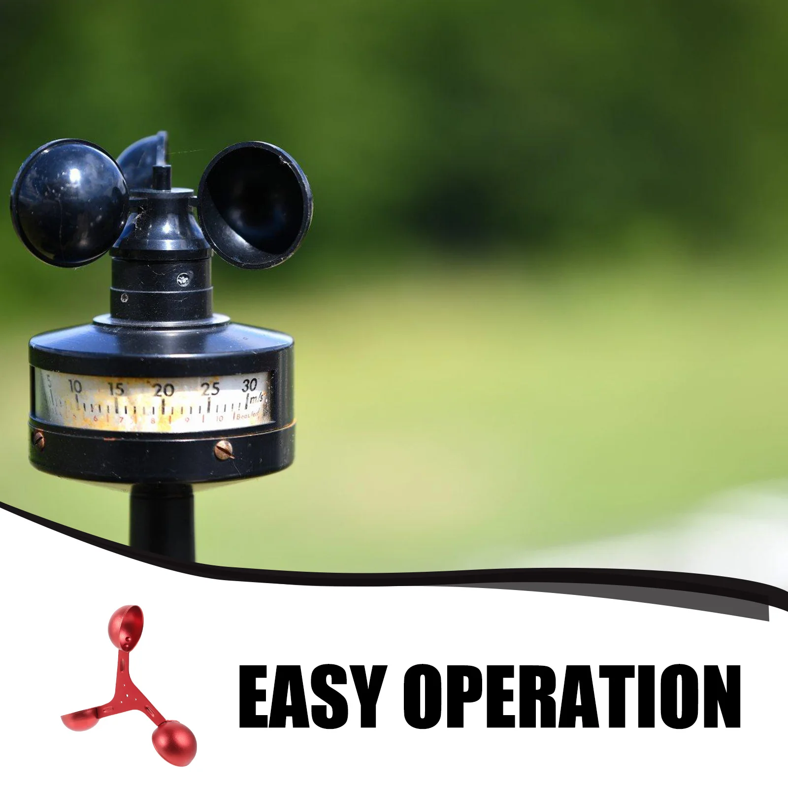 

Professional 3-Cup Wind Speed Anemometer Aluminium Alloy Replacement Sensor Suitable for Meteorological Monitoring Greenhouses