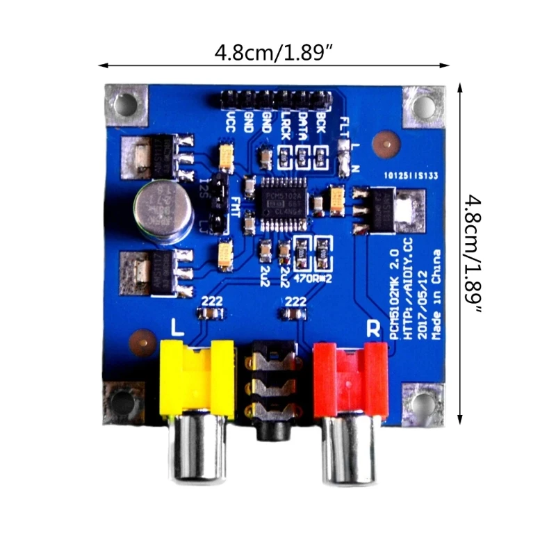 PCM5102/PCM5102A DAC Decoders I2S Player Assembled Board 32Bit 384K Decoders Board Module Connector 3.5mm Output