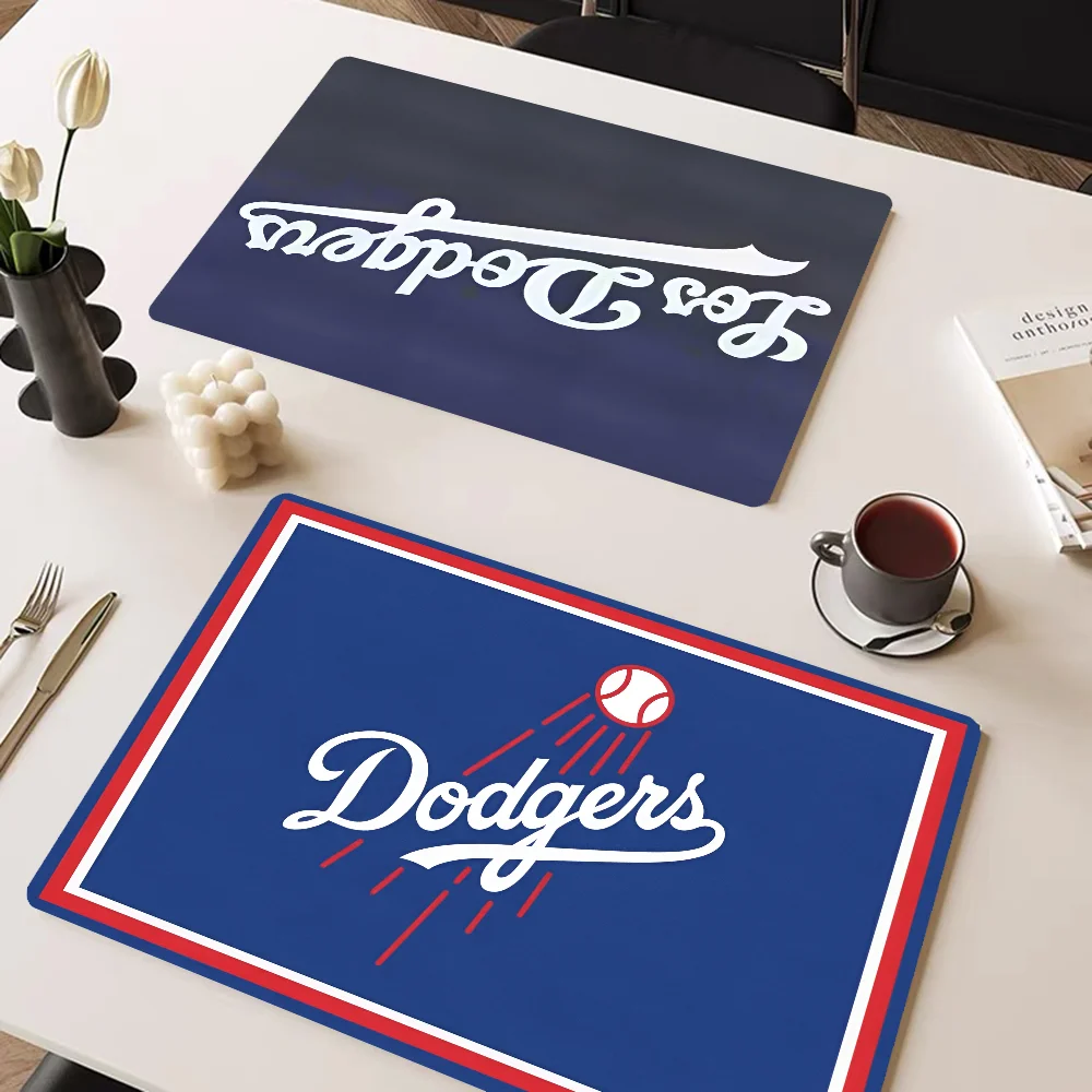 Rugs Los Angeles Dodgers Coffee Cup Ironing Mat Modern Art Texture Drying Mat Kitchen Counter Coffee Bar Drain Mat