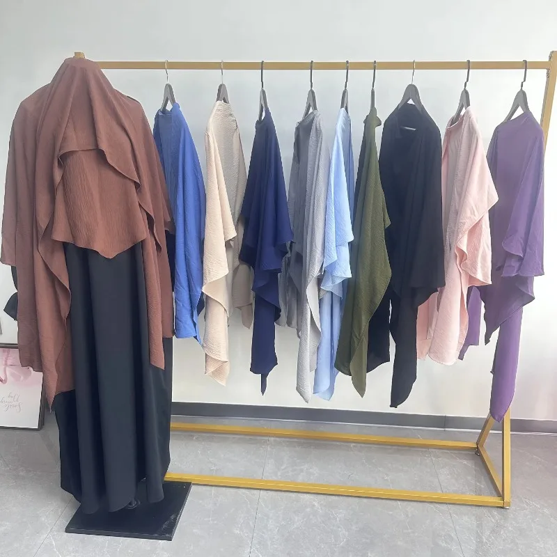 Abaya Hijab musulmán para mujer, Jersey islámico para la cabeza, turbante, envoltura instantánea, moda