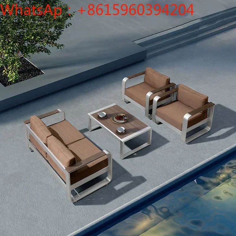 

Nordic outdoor sofa sunscreen model house garden open-air coffee table balcony leisure chair courtyard assembly furniture