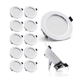 LED Downlight Recessed Ceiling Lamp 7W 9W 12W 15W 18W Cold /Warm white led Spotlight AC 220V Indoor Lighting Panel Light