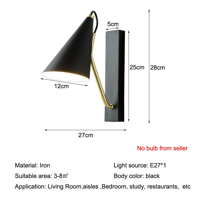 مصباح جداري LED حديث شمالي ، غرفة معيشة إبداعية ، غرفة نوم ، جانب السرير ، أبيض وأسود ، مكواة ، مكتب ، بار ، مصباح مكتبي ، جديد