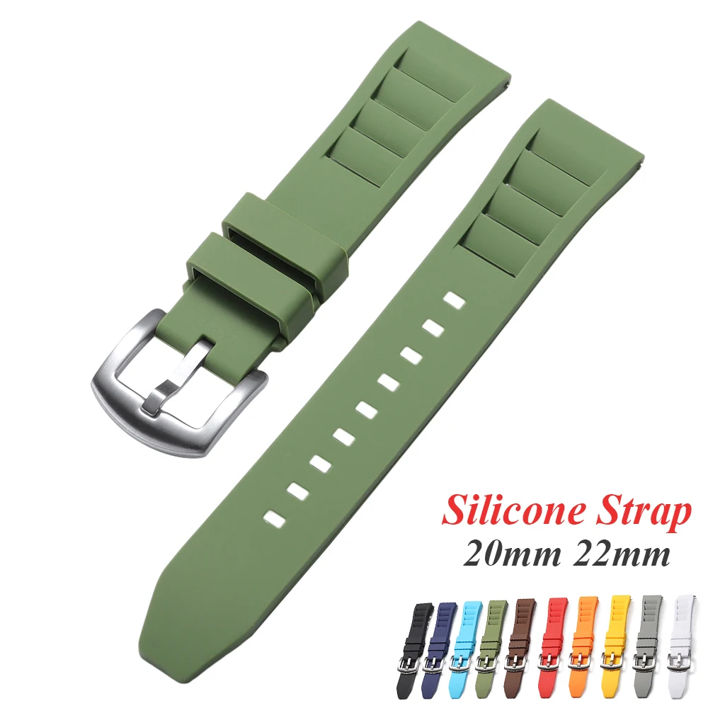 20mm 22mm Weiches Silikonarmband Sportarmband für Seiko Wasserdichtes Tauchen Schnellverschluss-Gummi-Uhrenarmband Universalbänder