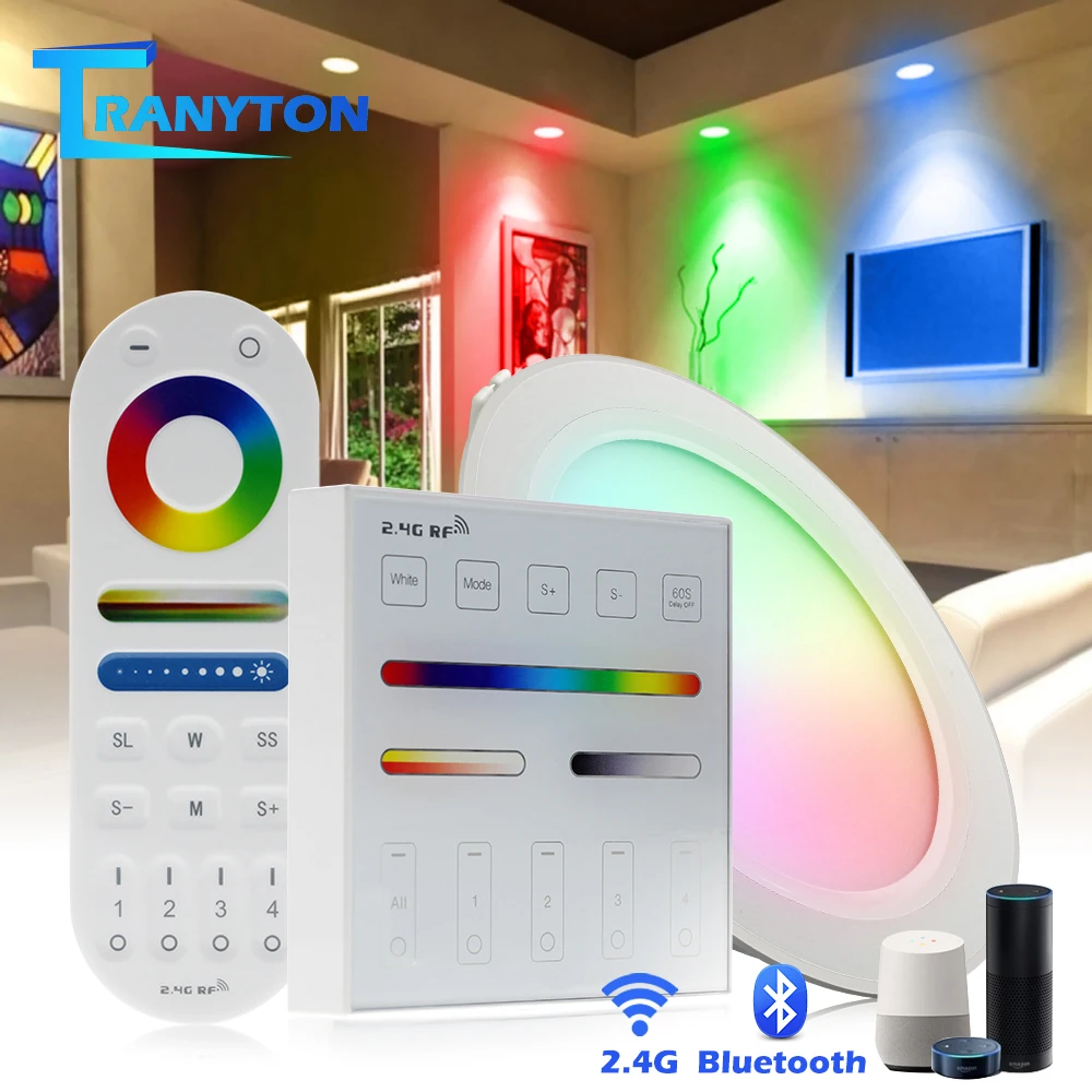 

Smart LED Ceiling Downlight AC100-240V RGB+CCT APP/Remote Control Light 6W/9W/12W Timing Dimmable Voice Group Control