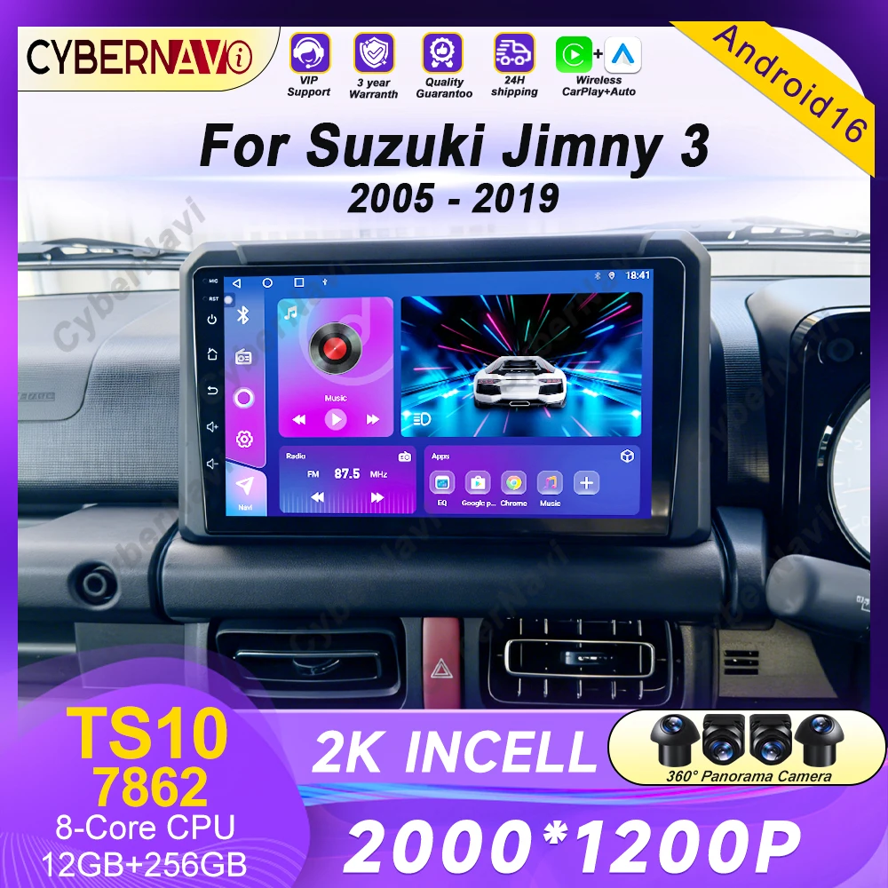 

Автомагнитола Android Carplay для Suzuki Jimny 3 2005-2016 2017 2018 2019, мультимедийный плеер с BT, GPS, стерео, DSP, WiFi+4G, головное устройство