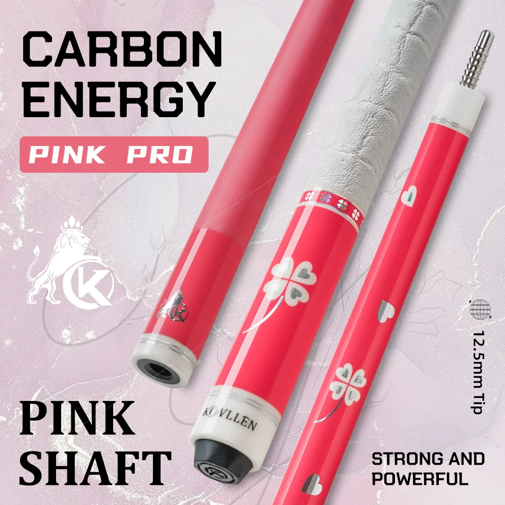 KONLLEN Pink Carbon Fiber Pool Cue for Women KL-Pink-Pro 58