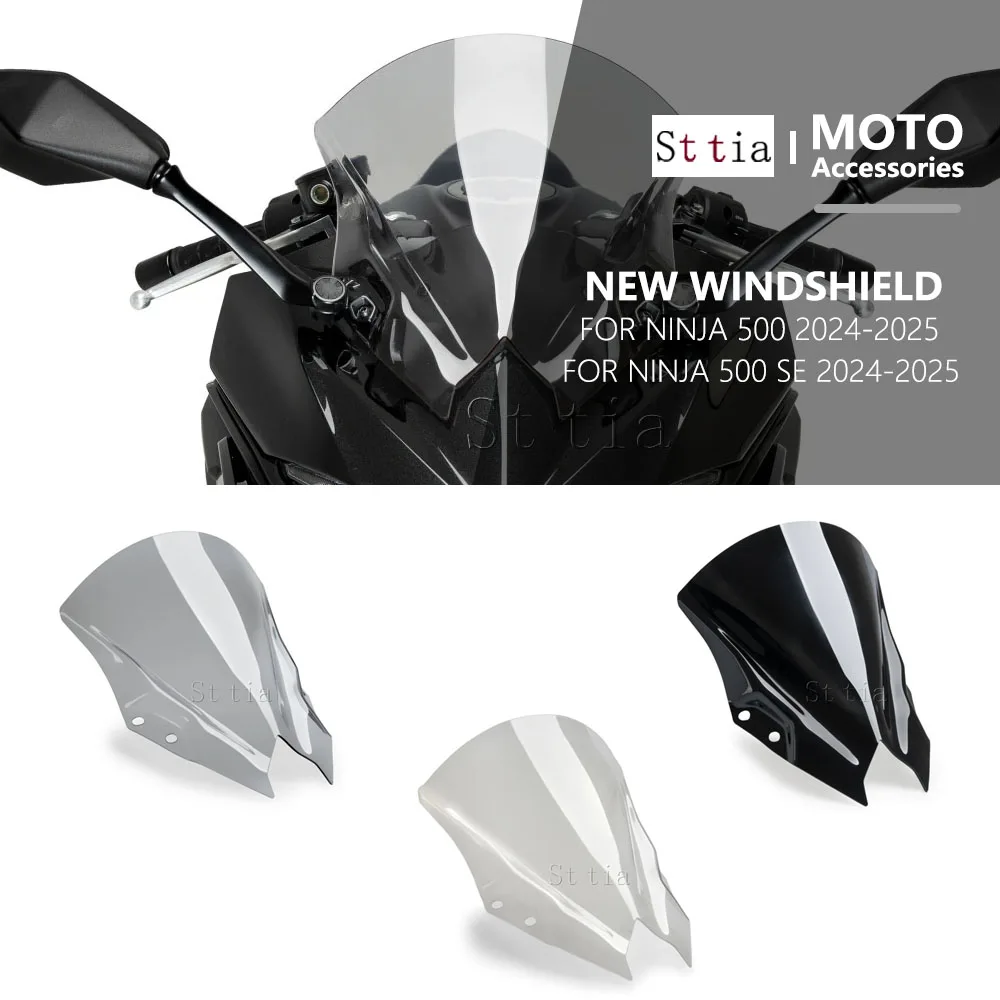 

Для Kawasaki NINJA 500 SE 2024-2025 NINJA 500 двойной пузырь ветровое стекло обтекатель экрана ветровой дефлектор аксессуары Moto