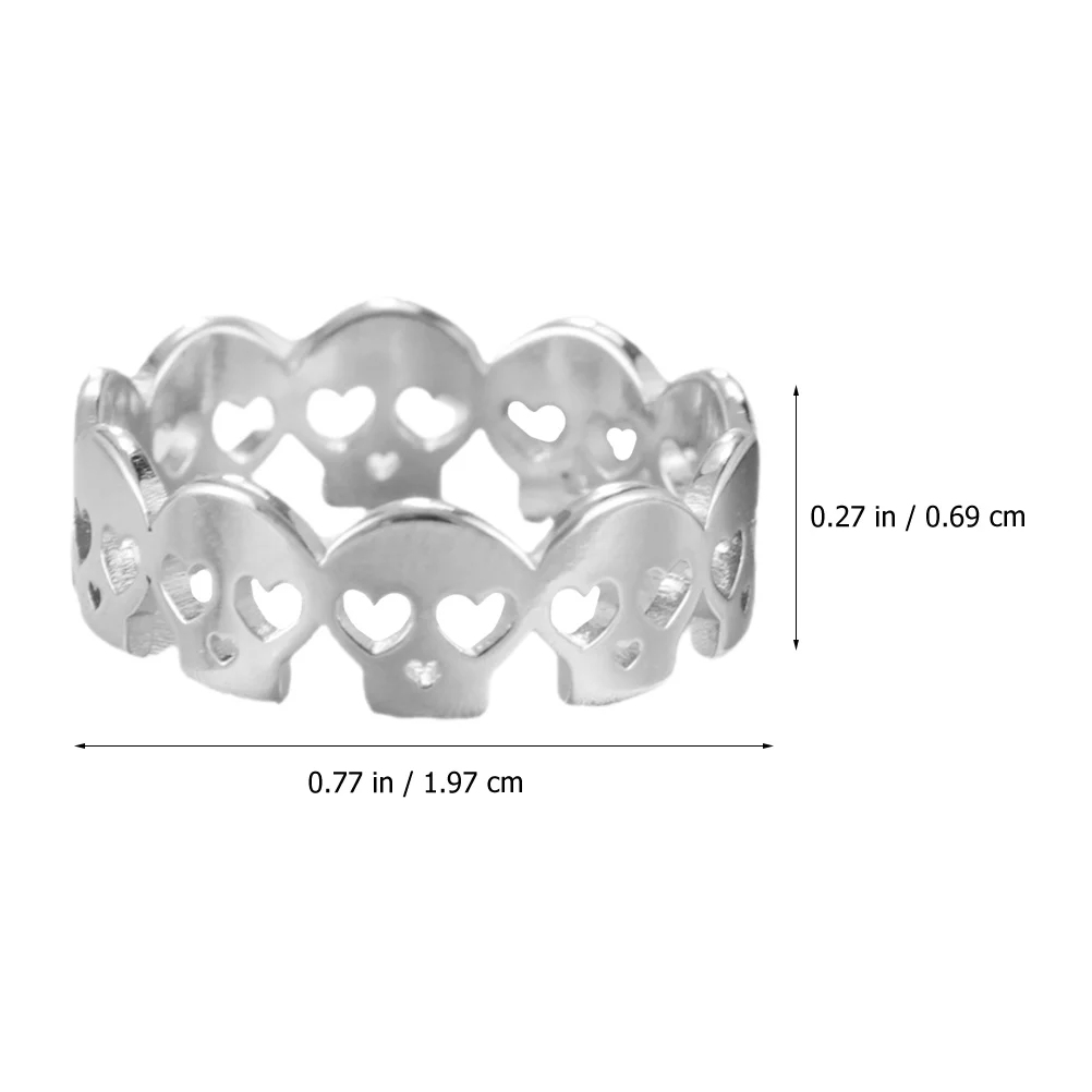 Gothic Skull Finger Ring Metal Ring Durable Comfortable Casual Halloween Finger Jewelry Skull Rings Rings for Women