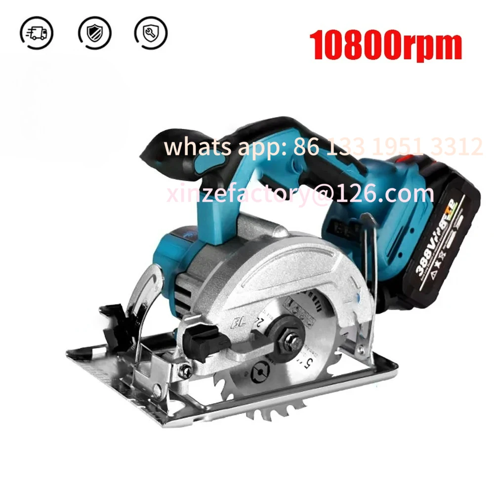 

Customizable 10800rpm 125mm Brushless Mini Electric Circular Saw Cordless Adjustbale Angle Woodworking Power Garden Tool For Mak