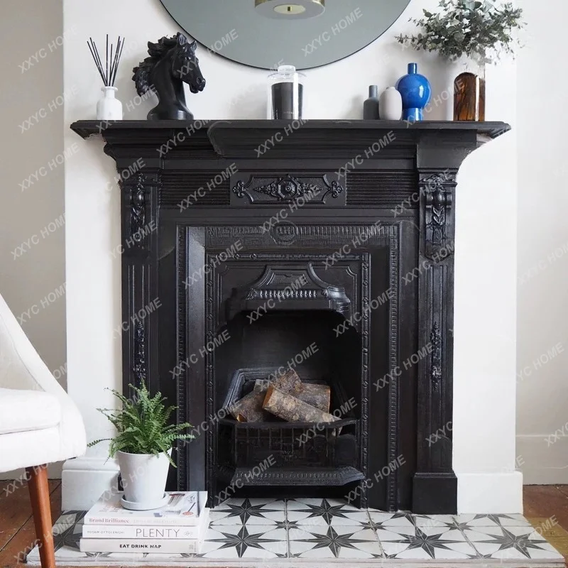 Palace Solid Wood Fireplac  Neoclassical Solid Wood Table Chinese-style carved storage table Storage table
