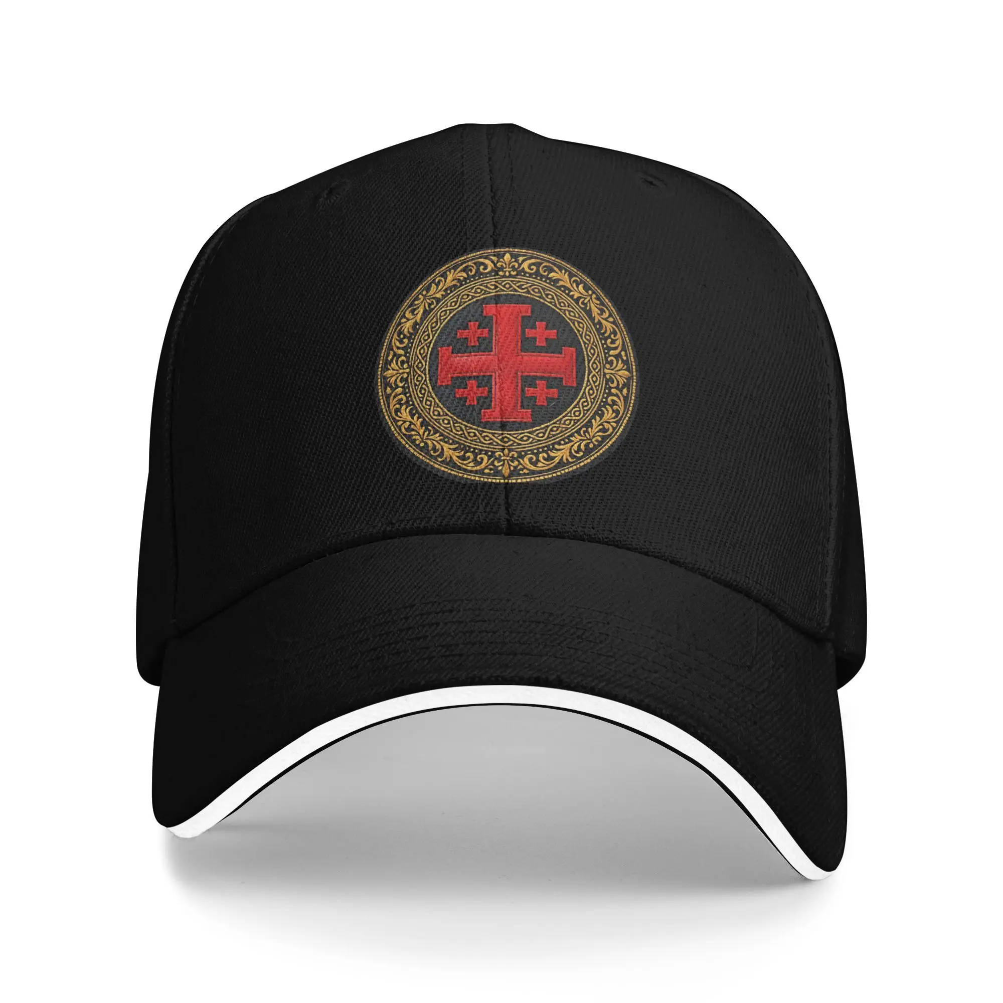 Spring Casual Baseball Cap Knight Jerusalem Cross  Outdoor Gym Trucker Hat For Men Adult Hot Sale  Stylish Baseball Caps