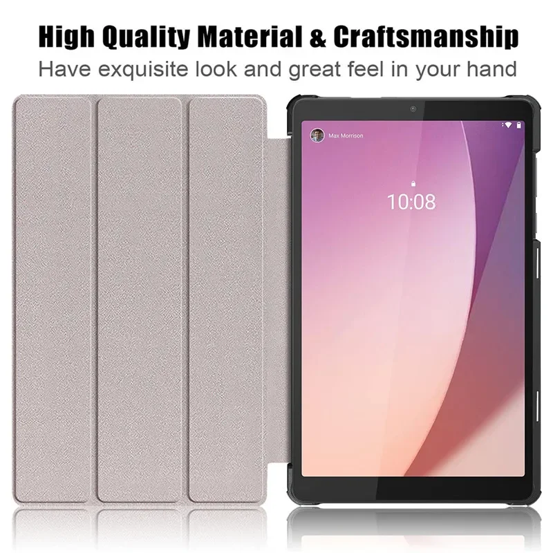 Tablet Funda For Lenovo Tab M8 4th Gen Case TB300FU TB300XU Slim PU Leather Folding Painted Cover For Coque Lenovo M8 Gen 4 Case