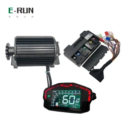 1000W 72V QS90 55KPH 3500RPM  Mid Drive Motor Kits and ND72260 48V-72V 80A 1KW-2KW BLDC  with DKD LCD Speedometer