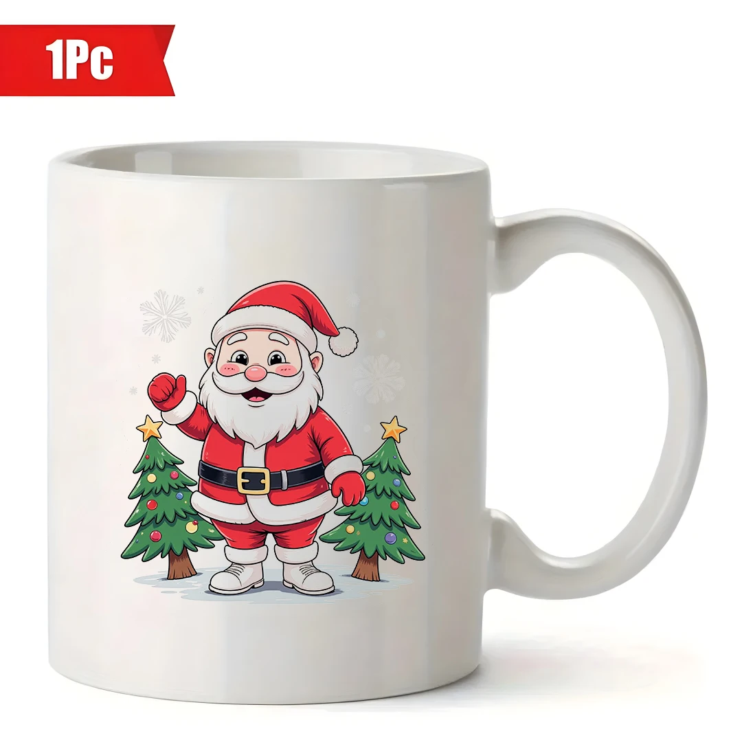 Tazza di Babbo Natale cartone animato Tazza per bambini da 11 OZ Regalo di Natale personalizzato Essenziale per la famiglia e l'ufficio Tazza da caffè Regalo per la casa