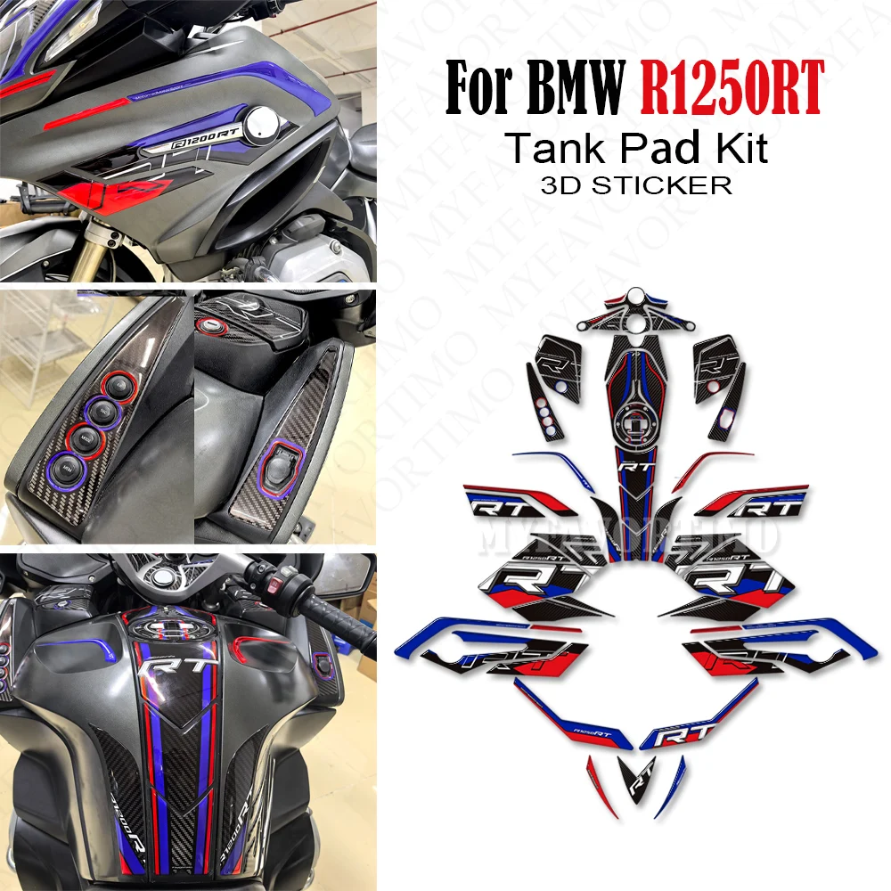 

For BMW R1250RT R 1250 RT R1250 Motorcycle Tank Pad Fairing Trunk Luggage Cases Stickers Decals 2021 2022 2023 2024 2025