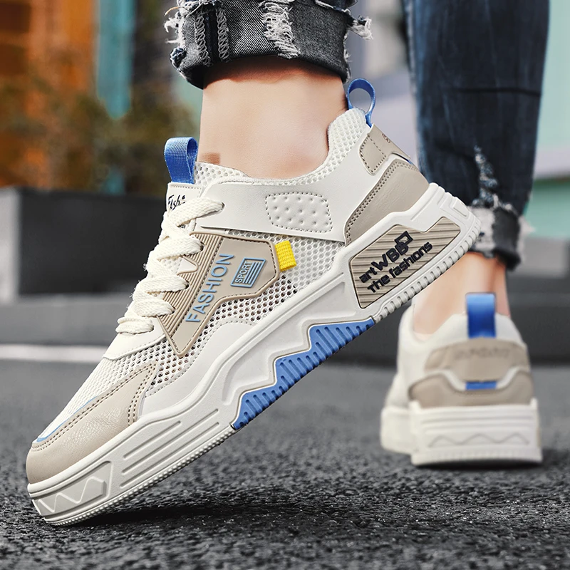 

Night light new sneakers for men's basketball and children's sports shoes, trendy summer with mesh and rubber soles, suitable fo