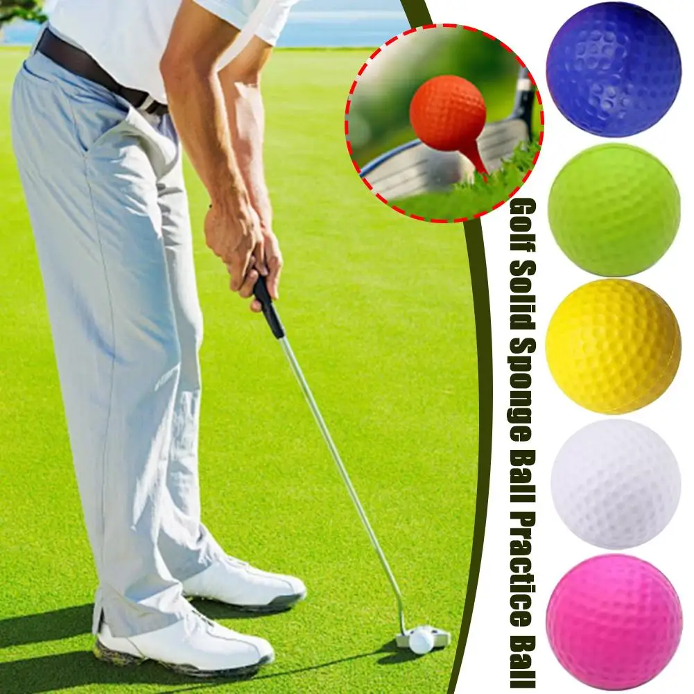 10Pcs Golf Ball PU Foam Solid Sponge Soft Ball Indoor Outdoor Practice Training Children Golf Supplies