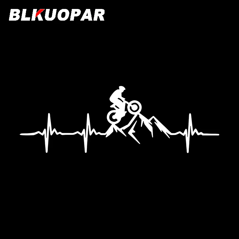 BLKUOPAR Cyclists Climb Mountains Car Stickers Sport Vinyl Decals Personality Silhouette Waterproof Laptop Trunk DoorProtector