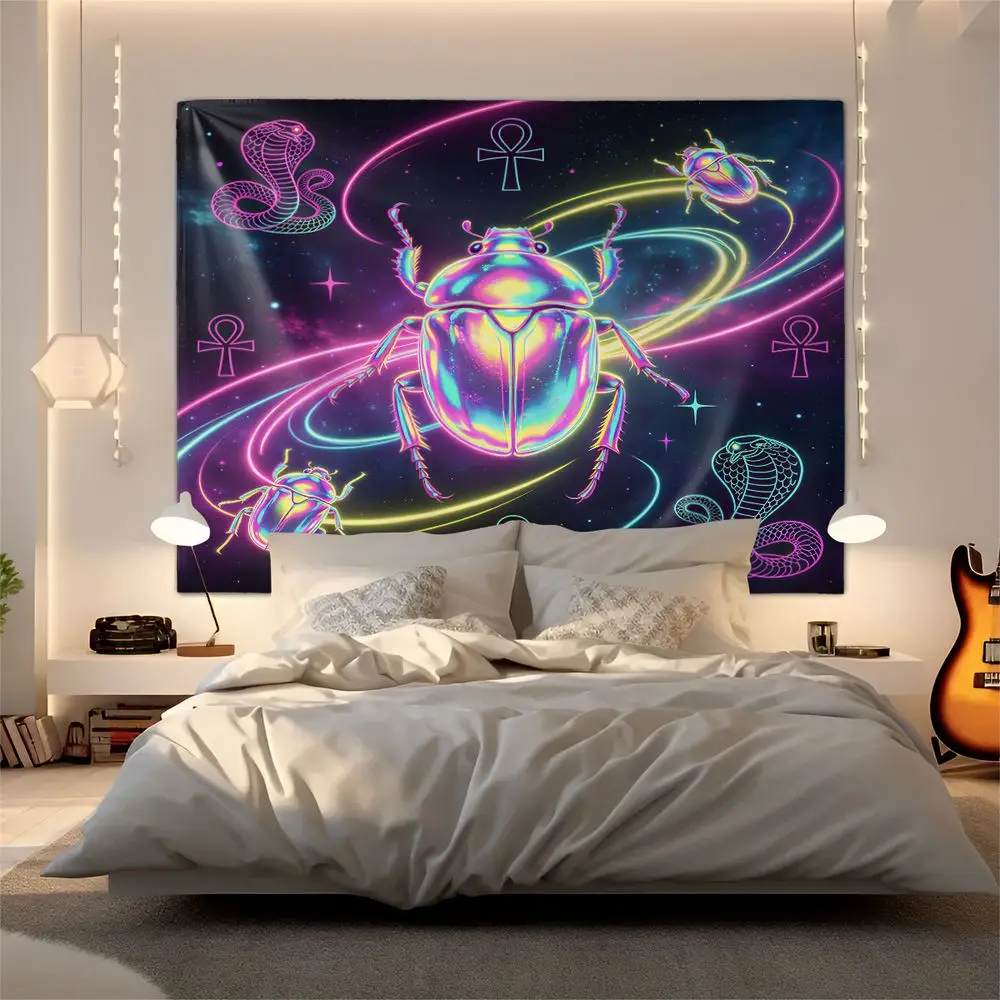Cobra Ankh Digital Print Tapestry Wall Hanging Tapestries Wall Blanket Backdrop Decor Gothic Mystic Room Wall Decor