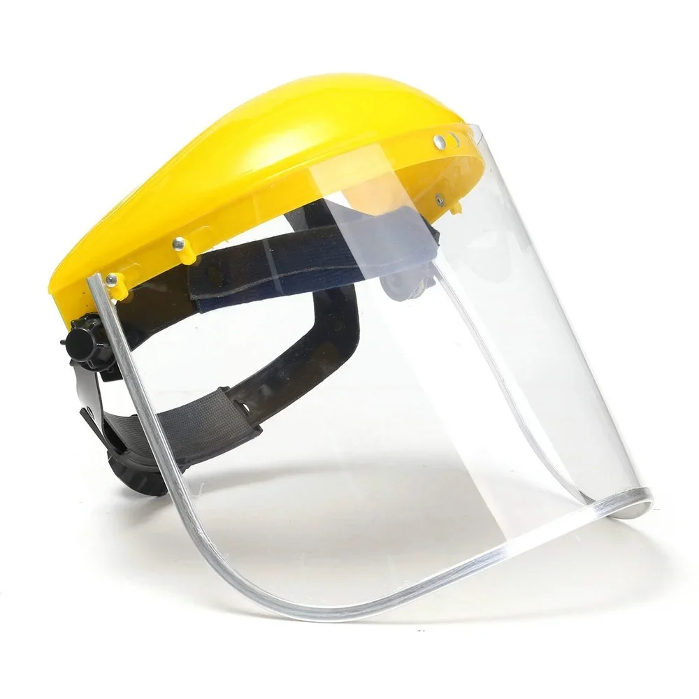 Multipurpose Transparent Removable Safety Protective Face Shield Clear Head-mounted Face Eye Shield Screen Grinding