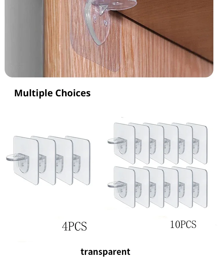 

4/10pcs Wardrobe Divider Brackets Non-Marking Sticky Kitchen Cabinet Divider Brackets Anti-Side Slip Layer Support Brackets