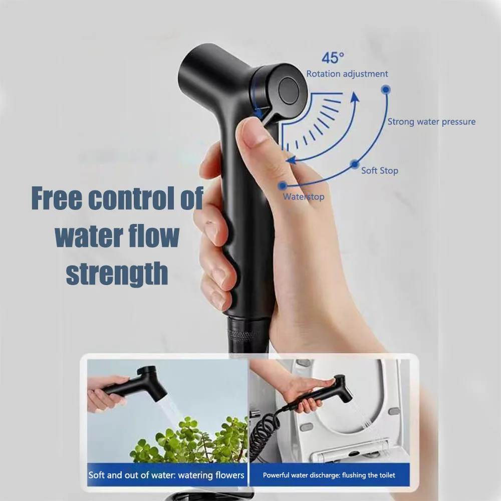 Hygienic Shower for Bathroom 45° Rotation Adjustable Bidet Toilet Water Sprayer Gun Angle Valve Shower Head Bathroom Accessories