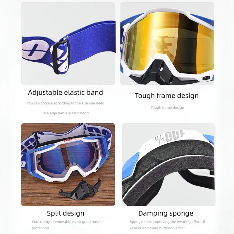 حار دراجة نارية نظارات الرجال موتوكروس نظارات خوذة MX موتو الترابية دراجة ATV التزلج الرياضة في الهواء الطلق الزجاج سكوتر Googles قناع الدراجات #3