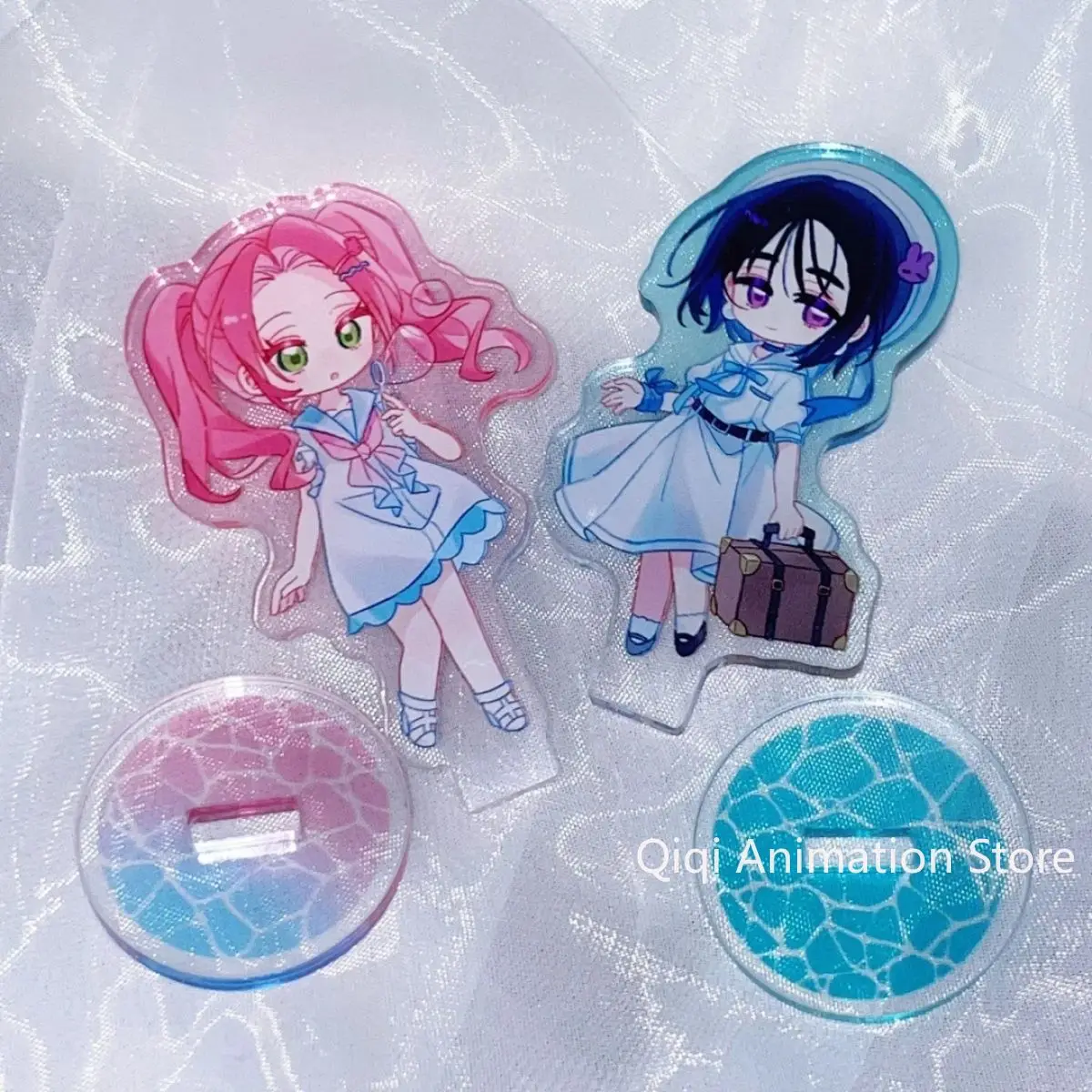 

Q version Anime ALIEN STAGE Acrylic Stand Model Figures Sua Mizi Cosplay Desk Decor Model Plate Props Christmas Gifts