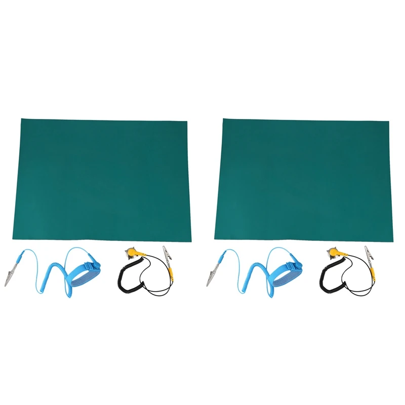 

2X Anti-Static Mat Phone Repair Soldering Pad With Ground Wire ESD Wrist For Repair Mobile Repair Soldering Mat