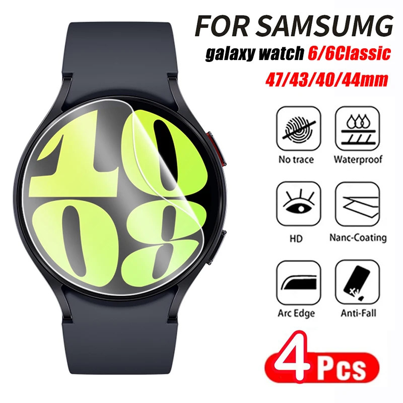 1-5PCS Screen Protector For Samsung Galaxy Watch 6 40 44 mm Classic 43mm 47mm Hydrogel Film Accessories Galaxy Watch 6 Not Glass