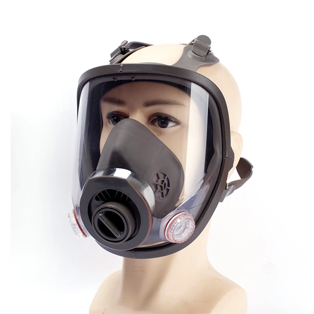 17/35 in 1 Organic Vapor 6800 Full Face Gas Mask Three-port Respirator Paint Chemical Pesticide Laboratory Anti-dust Filter