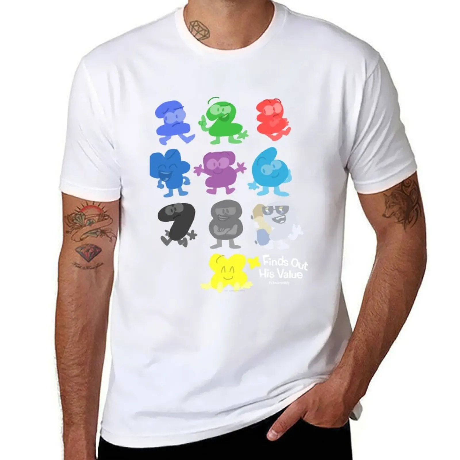 

BFDI X Finds Out His Value Cast T-Shirt t shirts for man graphic tees cotton t shirt man T-Shirt