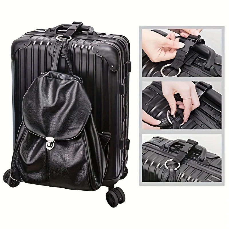 Travel Luggage Fixed Strap Backpack External Strap Portable Strap With Release Buckle Add-A-Bag Luggage Strap Belt Jacket Holder