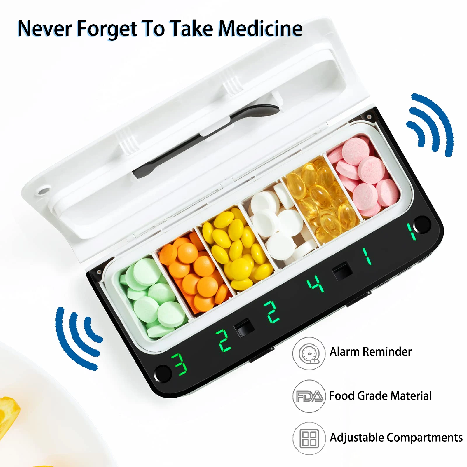 

Smart Pill Dispenser Medicine Pill Box Organizer For 7 Days Storage Organizer Container For Pills Pastillero Seminal Pilulier