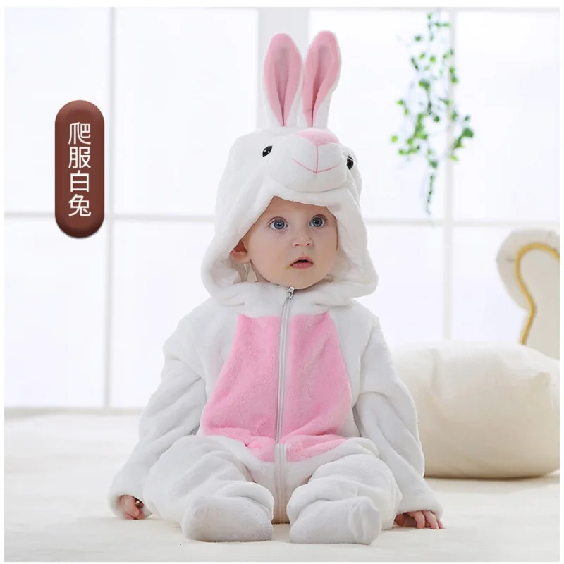 

Baby Rompers Winter Flannel Costume Toddler Infant Growings Kids One-pieces Cosplay Jumpsuits Jumpers Grows Roupa Bebe Rabbit