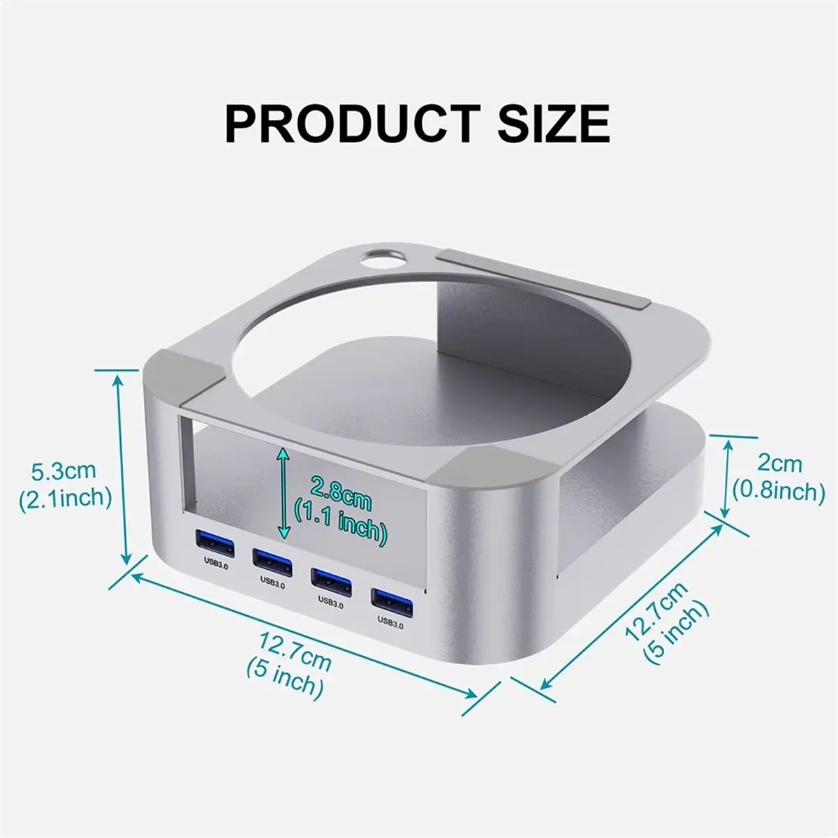 N86R Mini Docking Station for 2024 Mini Computer USB Hub Desktop Stand USB Port Hub for Mini Pro PC Accessories