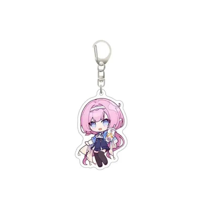 Cute Cartoon Anime Honkai Impact 3 New Style Figures Kiana Kaslana Elysia Cosplay Acrylic Keychains Bag Accessories Keyring Gift