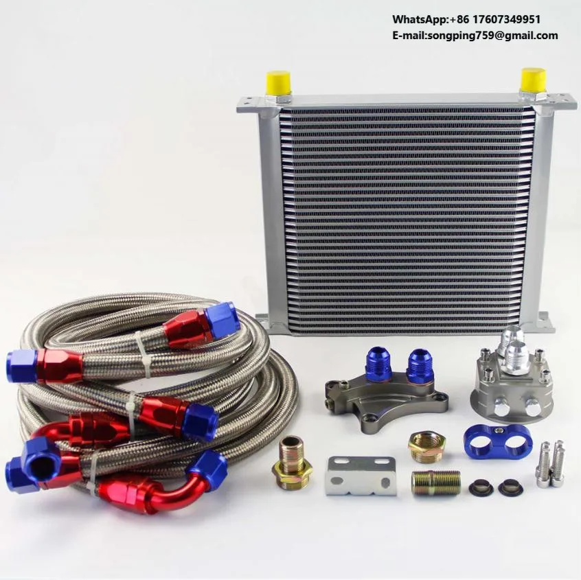 34 Row 248mm AN10 Oil Cooler Kit Fits for Silvia S13 S14 S15 180SX 200SX 240SX SR20DET Black/Silver