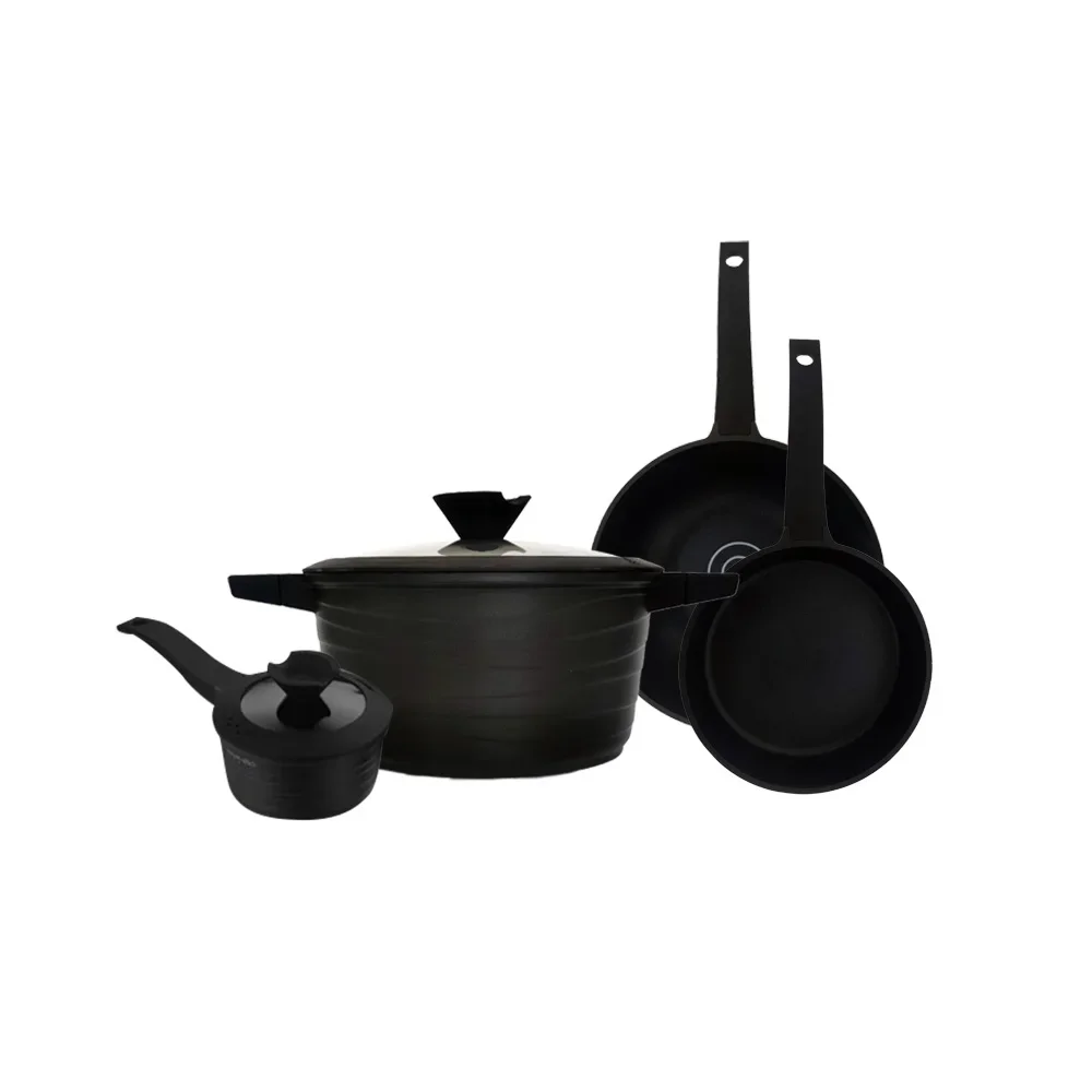 Manufacturer Wholesale Maifanshi Household Kitchen Pot Sets Non-stick Pan Four-piece Gift Cookware Set