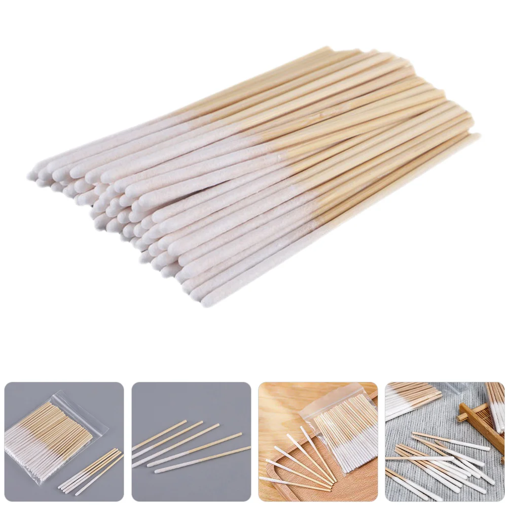 

60 Pcs Beauty Applicator Cotton Swab Makeup Swabs Long Accessories Ear Cleaning Dedicated