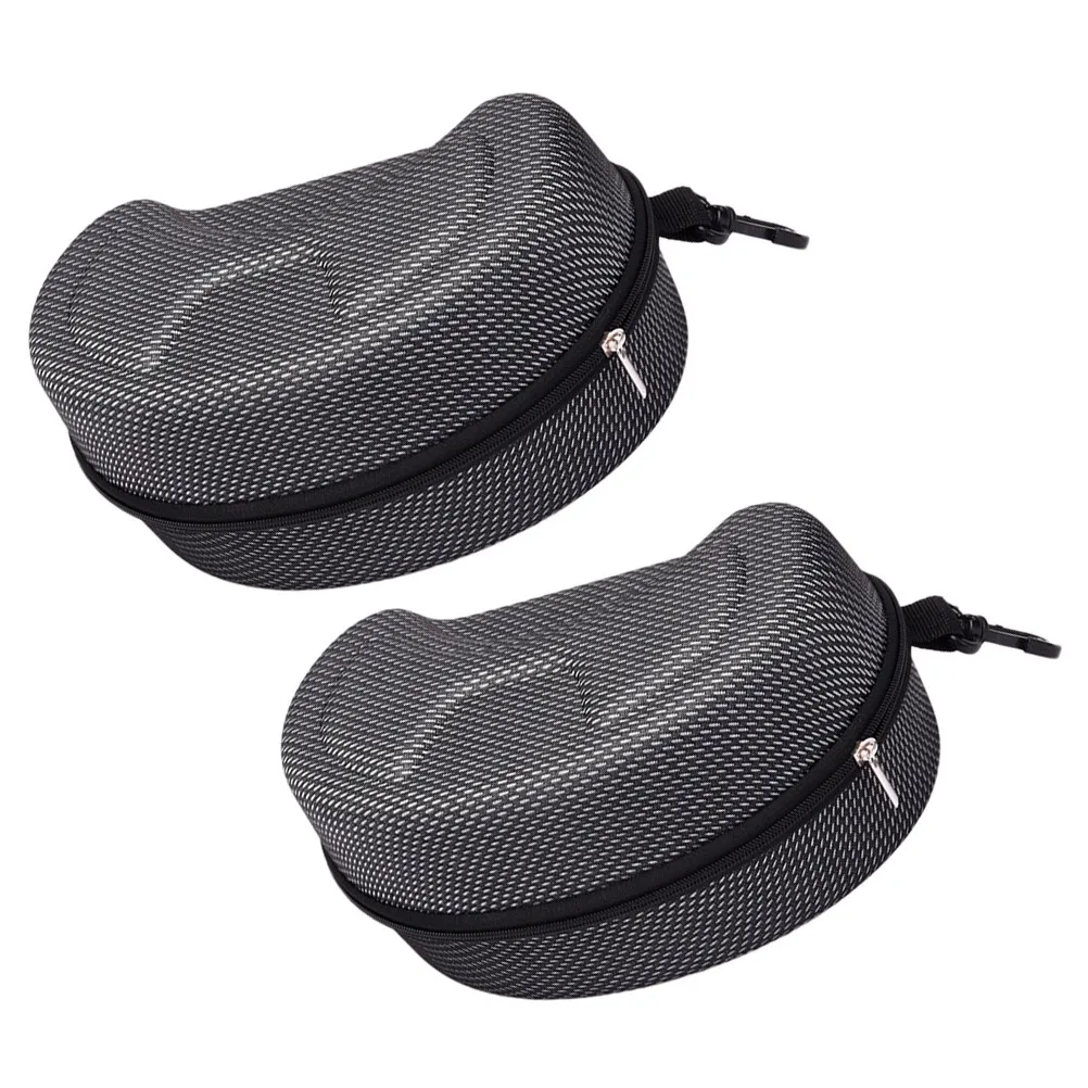2Pcs Large Hard Shell Goggles Case for Motorcycle Ski Goggles Enhanced Design Waterproof Shockproof Protection
