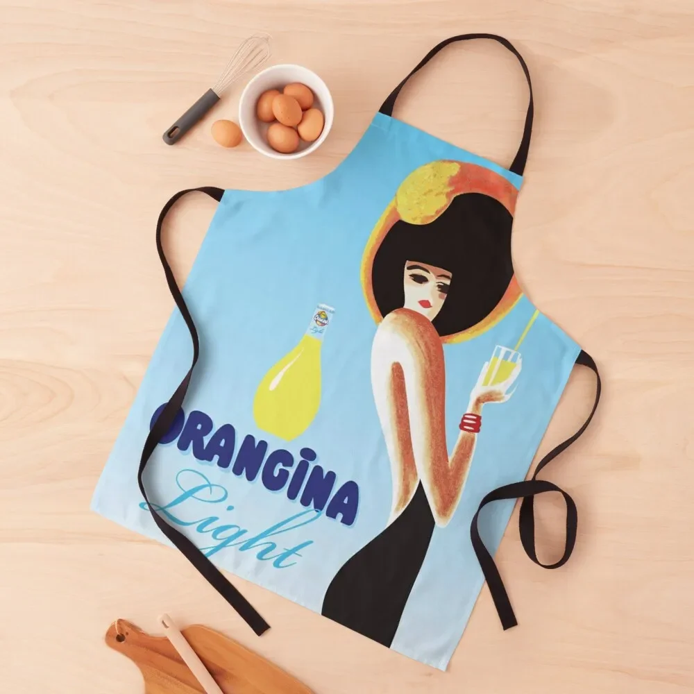 

Orangina Light, Vintage Advertisement Poster Apron esthetician kitchen clothes Apron