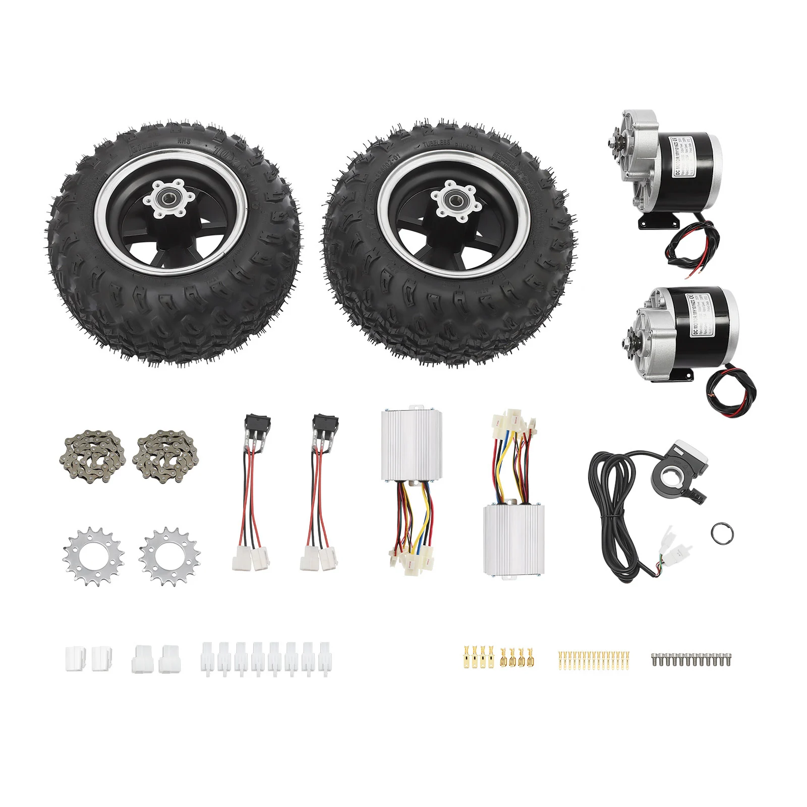 

36V 350W Scooter Conversion Kit, Brush Gear Motor 10in Wheel Motor Drive Air Wheel Conversion Kit for DIY Electric Upgrade ﻿