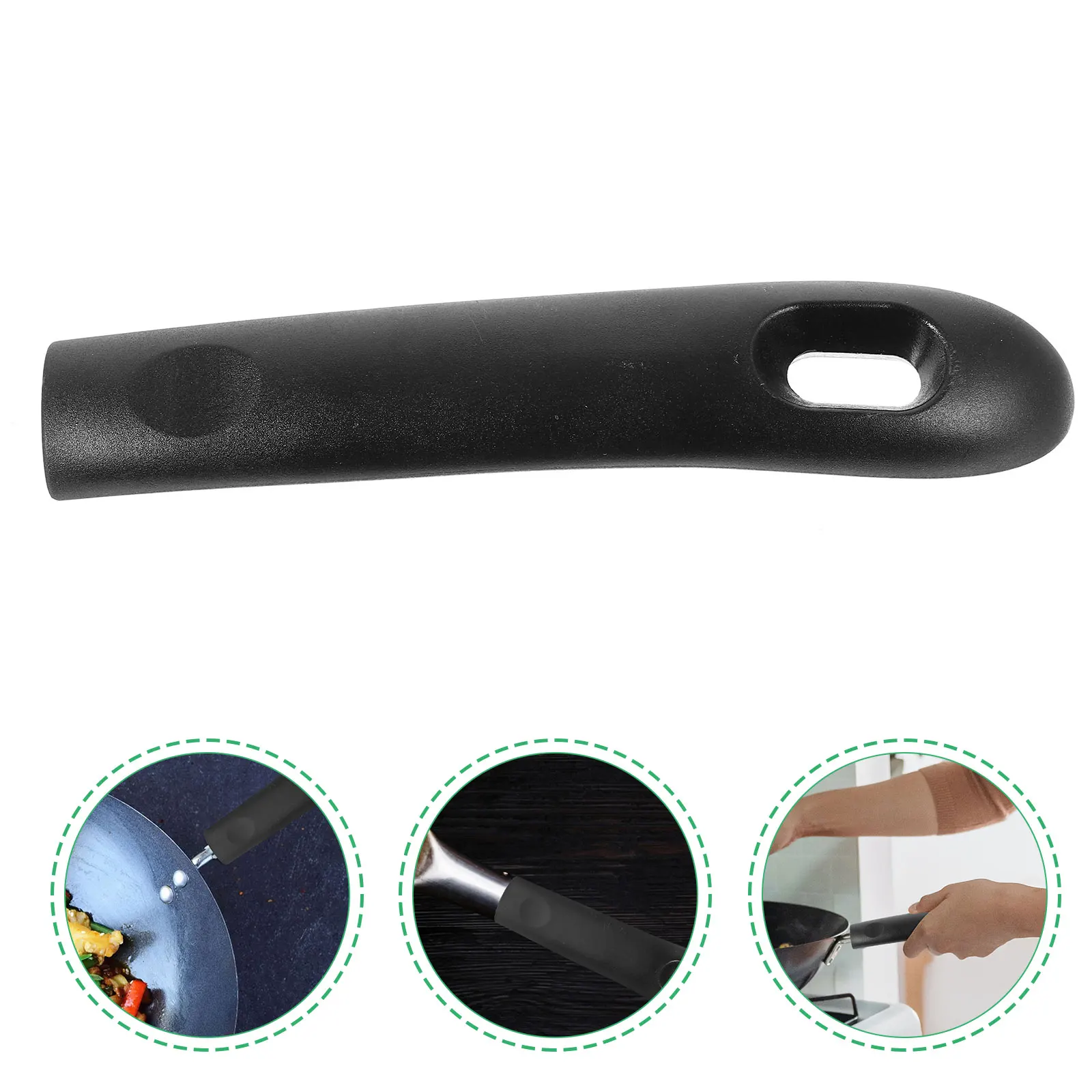 

Scald-Proof Pot Replacement Long Grip Pan Saucepan Wok Handle Household Cookware Part Removable Kitchen Utensil
