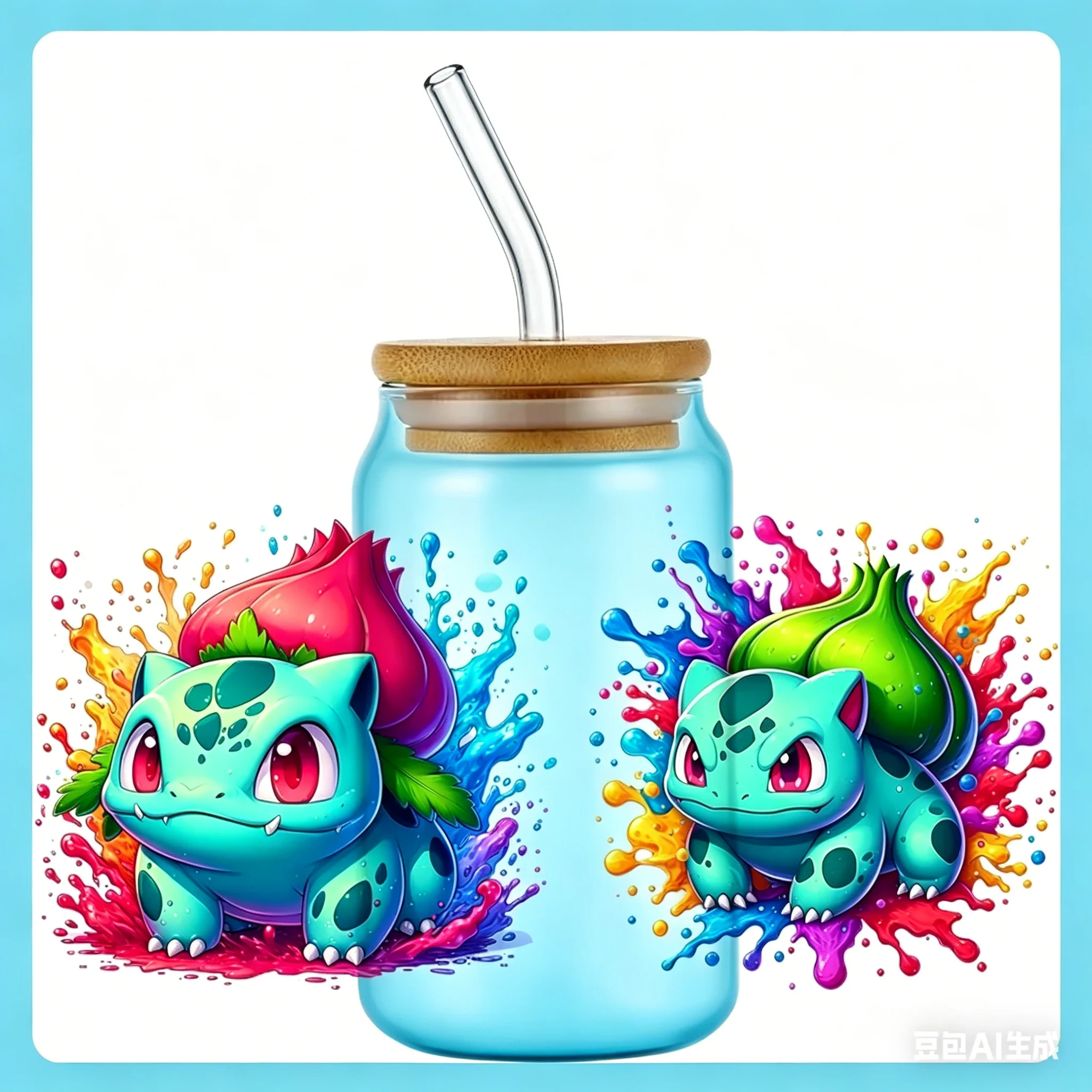 Gemischte Cartoon-Figuren 3D UV DTF Transferaufkleber Wasserdichte Becheraufkleber für 16oz Libbey Gläser Becheraufkleber Heimdekoration